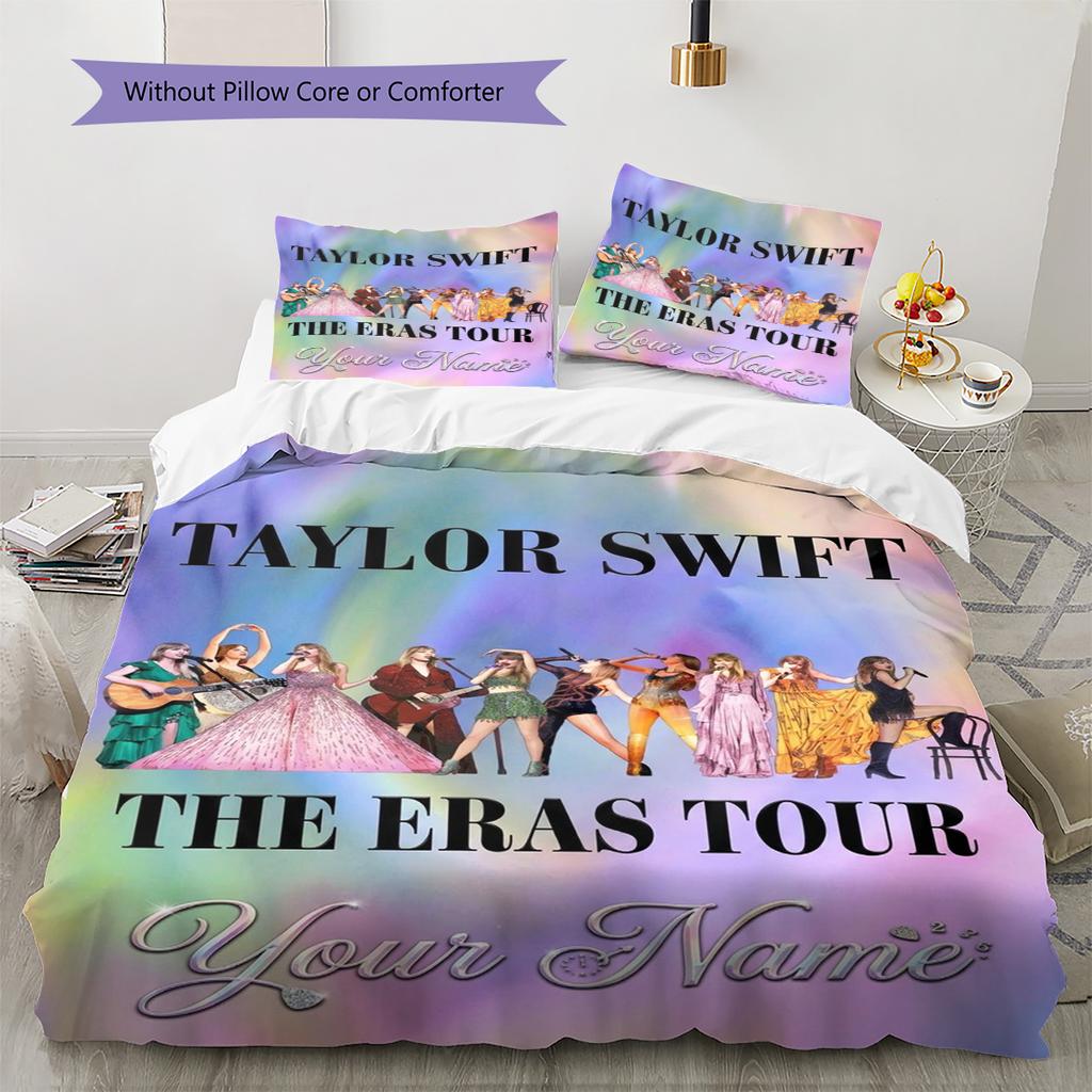Name Custom Swift Pattern Bedding Set Quilt Cover Pillowcase Home Decor Gift (1 * duvet cover + 2 * pillowcase, without core)