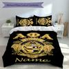 3pcs Custom Name Alpha Phi Alpha Set,Includes 1 Duvet Cover and 2 Pillowcases,All-season Bedroom Decor