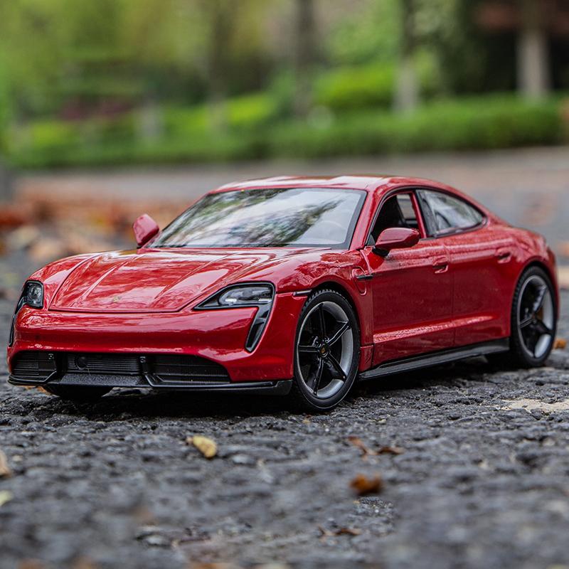 AABKO1 WELLY 1:24 Porsche Taycan Turbo S Alloy Car Diecasts & Toy Vehicles Car Model Miniature Scale Model Car Toy For Children