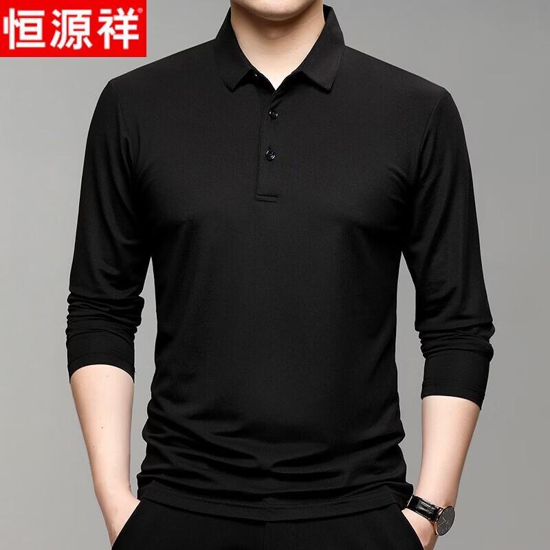 Мужская рубашка-поло с длинным рукавом в стиле business casual от Hengyuanxiang