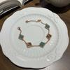 Buqi Latti Brush Mini Small Four Leaf Clover Five Flowers Laser Bracelet Female Retro Court Style