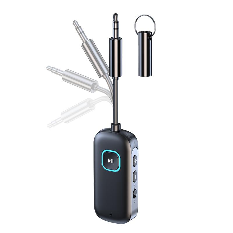 2 в 1 aptX Bluetooth аудио передатчик приемник 3.5MM AUX многоточечный Hifi стерео aptX-Adaptive/HD/LL беспроводной адаптер с микрофоном