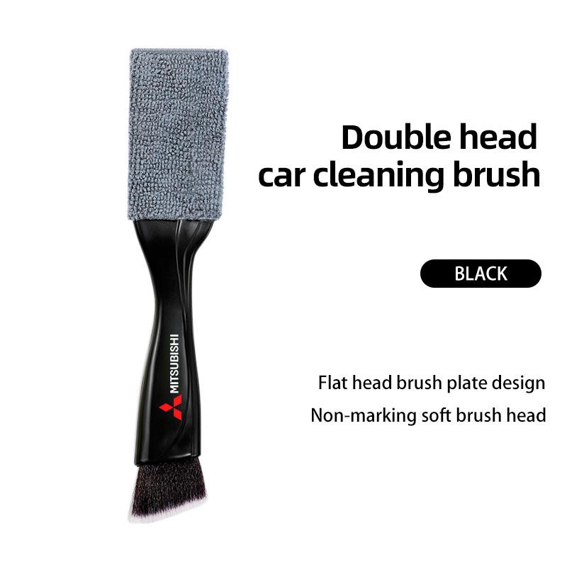 2 In 1 Car Dust Tool Cleaning Brush Accessories Interior For Mitsubishi Lancer Ralliart ASX Mirage Pajero Xpander Attrage L200