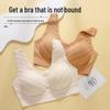 Ice Silk Breathable Wide Shoulder Lace Bra, No Steel Ring, Seamless, Large Size