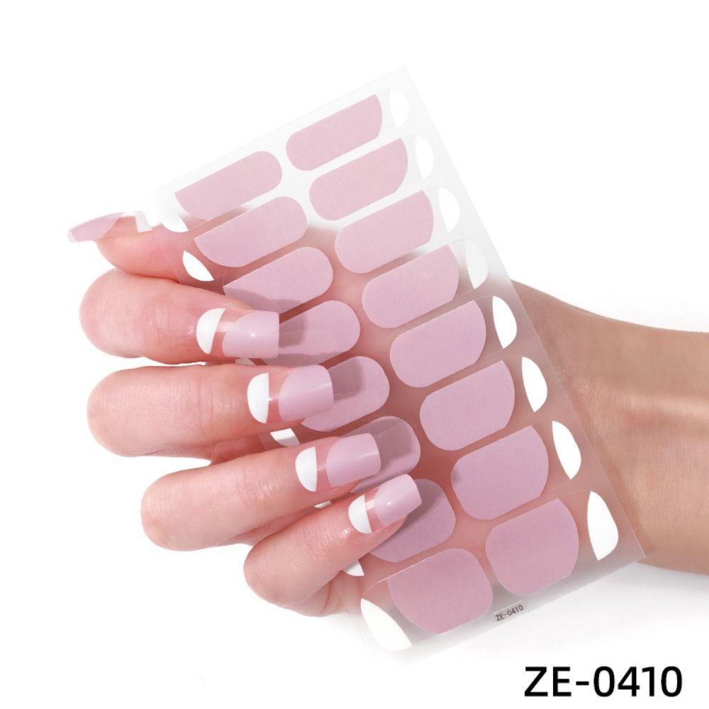 Маникюр Французский патч для ногтей Нажмите на полоски лака для ногтей DIY Nail Art Наклейка для женщин и девочек