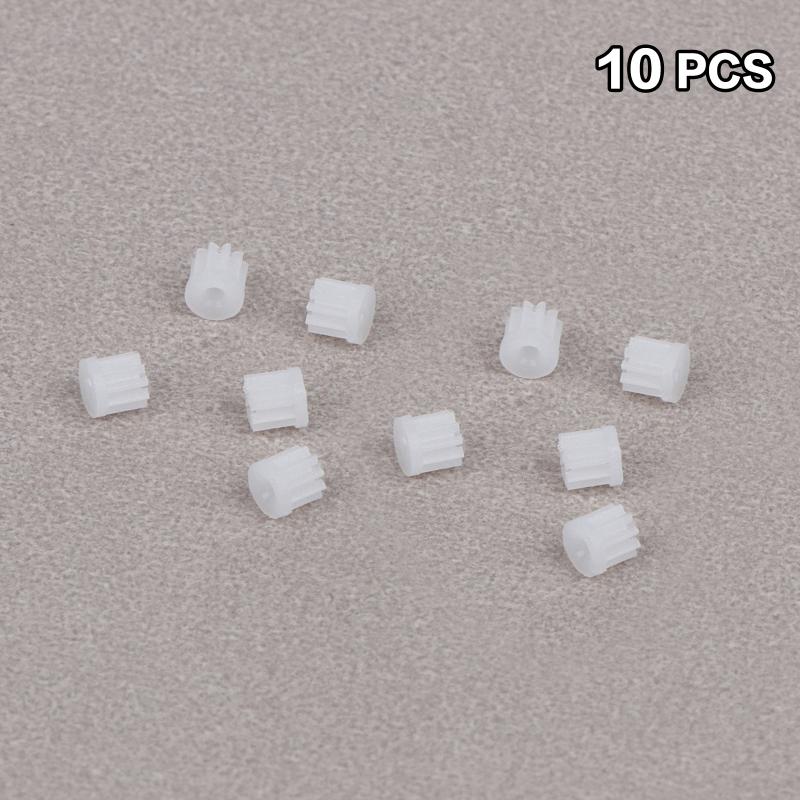5/10Pcs M0.2 10 Teeth Plastic Pinion For 0.8mm Motor Shaft Wear Resistant Transmission Gear Accessories For RC Toy