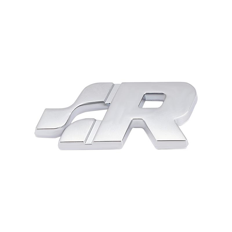 AABIO1 Car sticker Front Hood Grill SR 32 Emblem Auto Grille Badge for Volkswagen R Racing VW Sagitar Passat Golf Tiguan Touareg CC GR