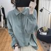 Women's Retro Cotton and Linen Lace Stitching Long Sleeve Shirt - Spring/Autumn 2024