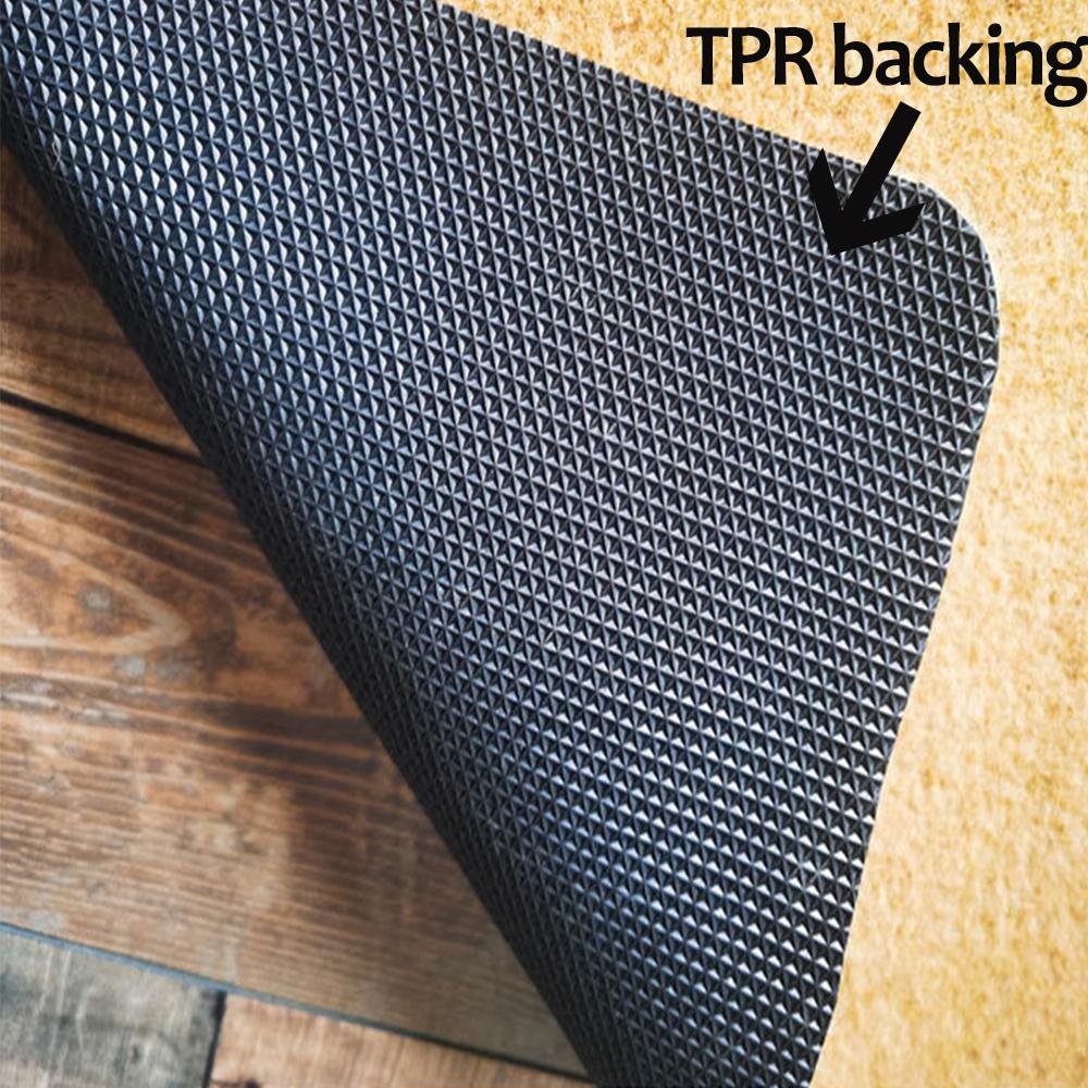 Grip Welcome Doormat Outdoor Imitation Coir Floor Mat TPR Backing UV Printed Mud Scraping Foot Mat Rubbing Entrance Door Mat
