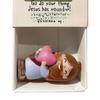 Jesus Love You Matchbox Decoration Match Box with Holding Love Heart Mini Jesus Figurine Inside Valentines Day Easter Religious Ornament Gift