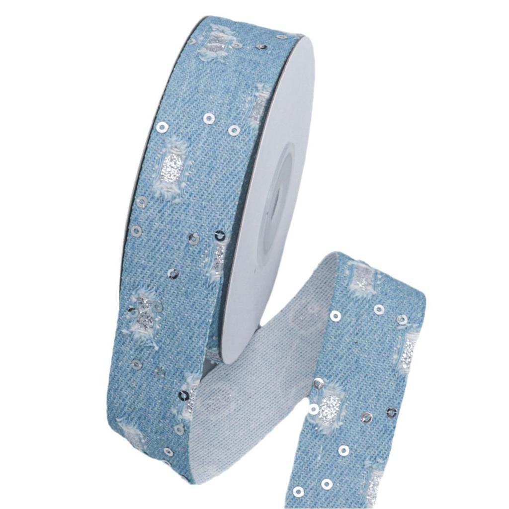 Ручная работа, декоративные, романтические и уютные, сломанные блестки, цветная джинсовая лента, ручная работа, подарочная коробка с цветами, бантами, аксессуарами для волос, упаковка, лента для нарядов