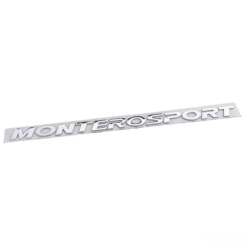3D Raised Chrome Black Letters Rear Boot Trunk Tailgate Emblem Badge Sticker for Mitsubishi MONTERO SPORT Auto Car Accessories