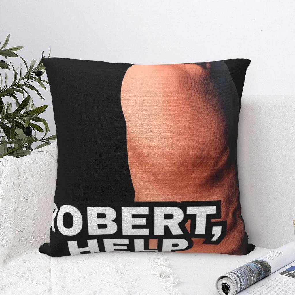 Marcus The Worm Robert Help Pillowcase Printed Fabric Cushion Cover Gift Pillow Case Cover Home Square cm