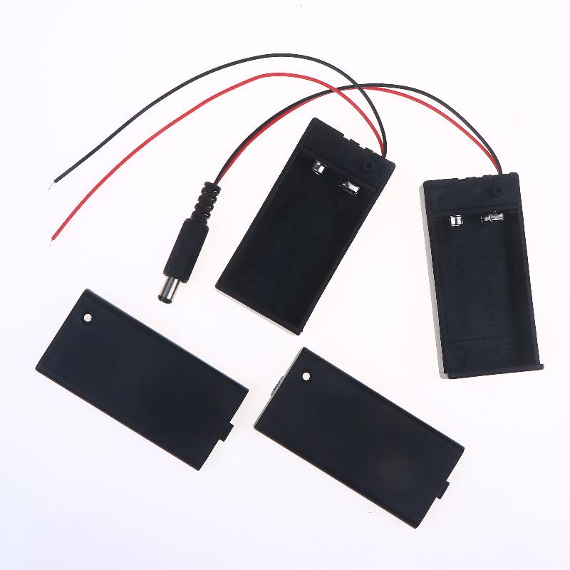 1/3/5 шт. Корпус для 9-вольтовой батареи DIY Аксессуары 9V Батарейный бокс с крышкой и переключателем Вкл/Выкл С кабелем и DC разъемом