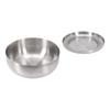 Korean Stainless Steel Rice Bowl With Covers Metal Rice Cereal Serving Bowl Anti-Scalding Child Small Bowl 8.5cm/10.5cm