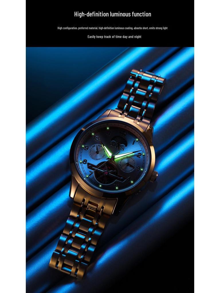 Чжан Чжилинь представляет механические часы Oliss Luminous с многофункциональным полым дизайном для мужчин