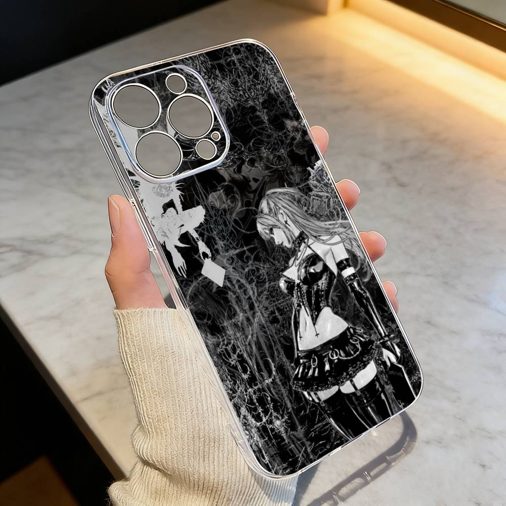 Чехол для телефона D-Death N-Note Миса для iPhone 17 16 15 14 13 12 11 Mini Pro Max Plus Прозрачный чехол
