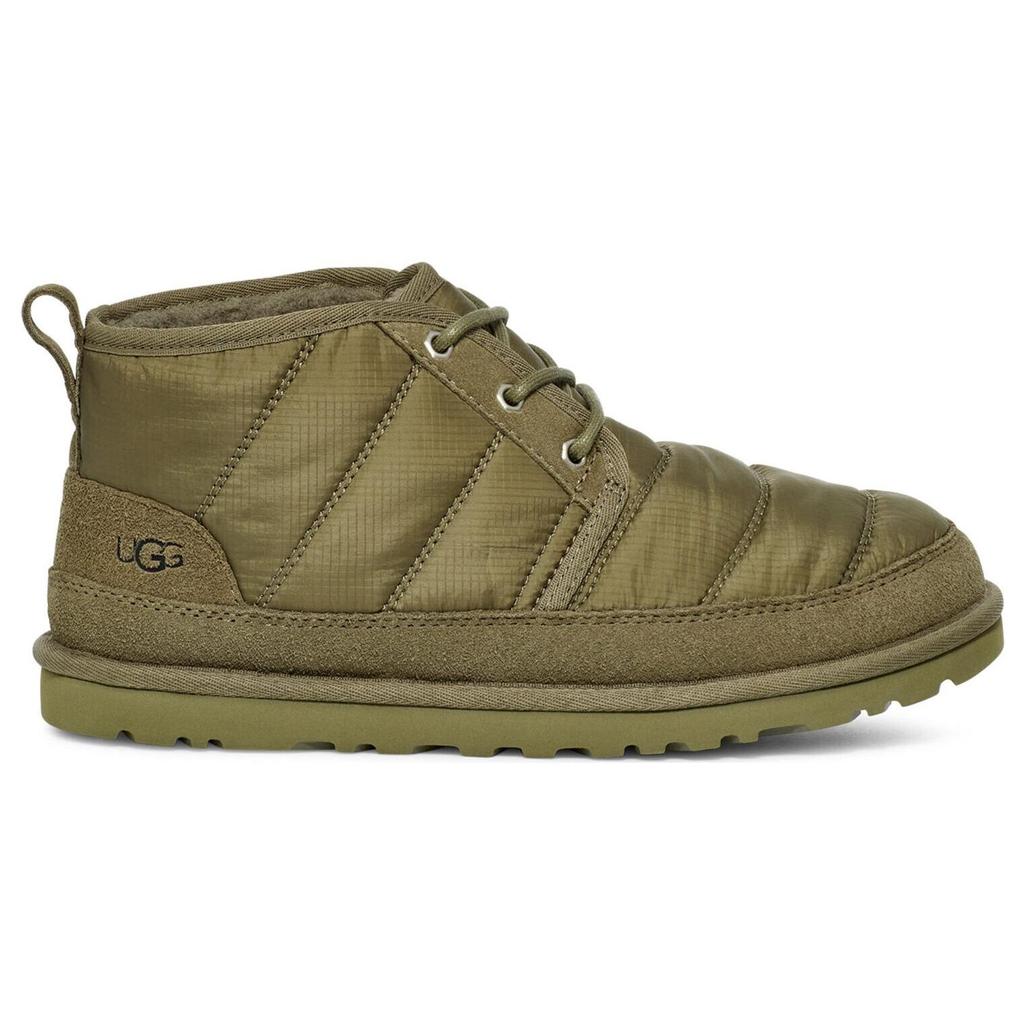 UGG Neumel Lta кожаные круглые носки на шнуровке удобные универсальные короткие ботинки мужские ботинки армейско-зеленого цвета 1136611-BTOL
