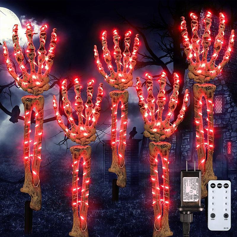 Halloween decorations, glowing ghost hands, Halloween yard lights, ghost hands decoration props
