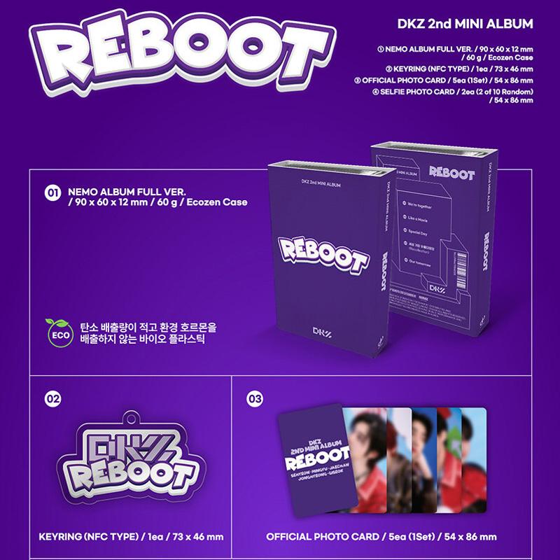 DKZ 2-й мини-альбом [REBOOT] SMART ALBUM Ver. NEMO[Версия LP/Версия брелока]