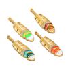 3Pcs Enamel Rhinestone Feather Charms Stainless Steel Pendants for Earrings Making DIYJewelry Findings Necklace Accessories Bulk