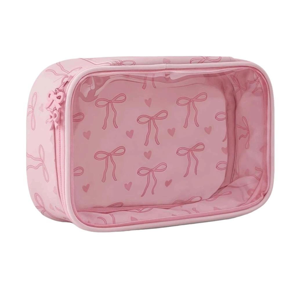 Clutch Pouch Clear PVC Handbag PU Leather Swimming Small Bag Transparent Makeup Bag Daily