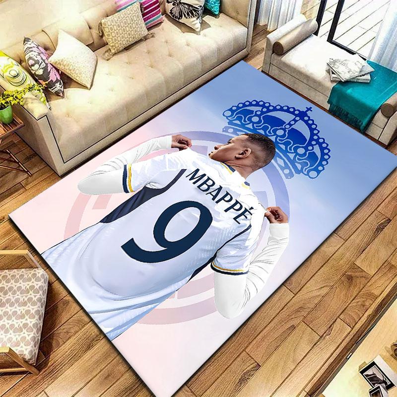 Ковер Kylian Mbappe для гостиной, спальни, дома, украшение для дивана, нескользящий коврик для игр детей
