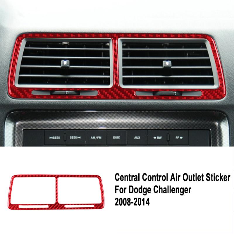 Углеродное волокно, автомобильный кондиционер, поворотная кнопка, наклейка на панель для Dodge Challenger 2008-2014, автодекор