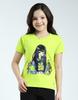 Girls Printed Round Neck Half Sleeve Top
