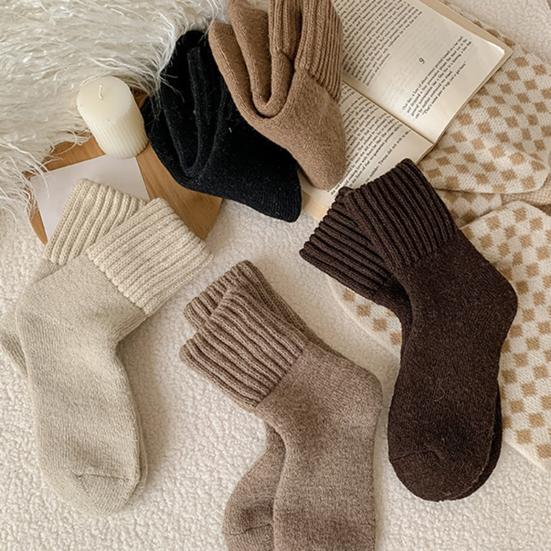 Унисекс Зимние Носки Теплые Утолщенные Носки до Щиколотки В рубчик Эластичные Повседневные Термоноски