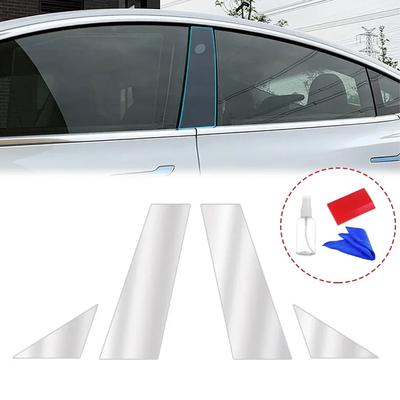 4 шт. Для Tesla Model 3 Автомобильная защитная пленка для центральной стойки модели Y, устойчивая к царапинам автомобильная пленка TPU для передней стойки, аксессуары для модернизации