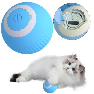 Электрические игрушки-мячи для кошек, перезаряжаемые через USB, умные интерактивные игрушки для кошек из АБС-пластика, вращающиеся самостоятельно, для игр с котятами и собаками