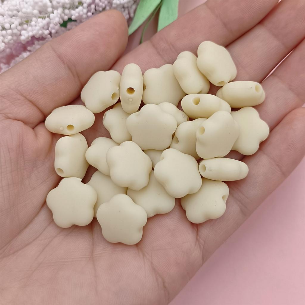 Creative DIY Necklace Fashion Rubber 30PCS 10 Colors Loose Beads Flowers Beads Jewelry Making 15*7mm Bracelets