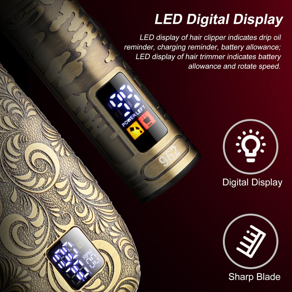 Bestauty Электрическая машинка для стрижки волос, триммер для волос, мужская бритва для бороды, набор для стрижки с 4 направляющими расческами