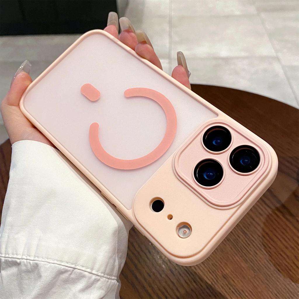 Защита камеры Для iPhone 17Air 17Pro 17 Полупрозрачный жесткий Магнитный чехол Для iphone 16 15 14 13 12 Pro Max Противоударный чехол