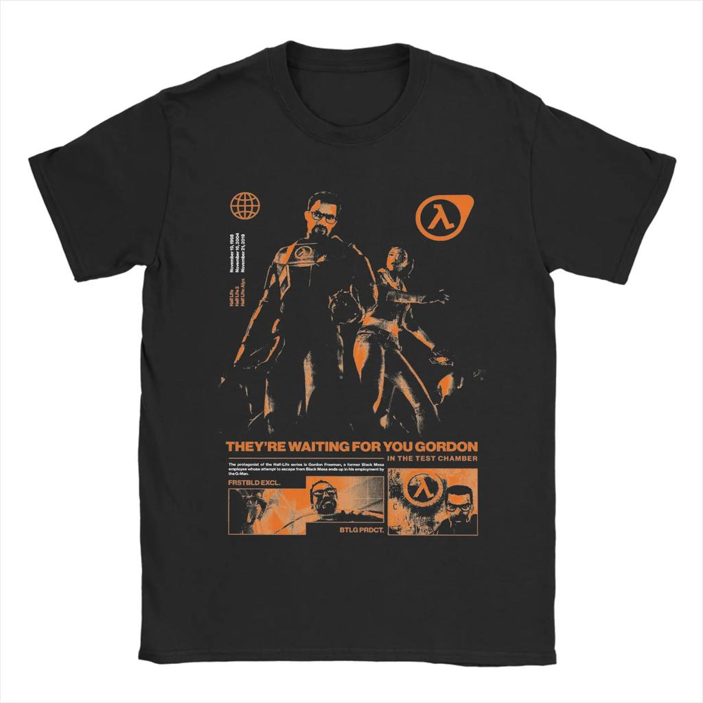Футболки с видеоиграми Half Life Мужские Женские Креативные Хлопковые Футболки С Круглым Вырезом С Коротким Рукавом Одежда