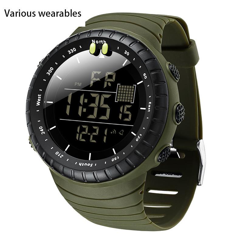 Модные цифровые часы с холодным светом, простые многофункциональные водонепроницаемые электронные часы, спортивные мужские часы для спорта на открытом воздухе