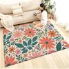 Kids Floral Cartoon Area Rug – Small Non-Slip Play Mat, Soft Floor Carpet for Bedroom Playroom Children's Room Decor