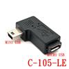 1 шт. 90-градусный левый и правый угловой мини-USB 5-контактный разъем на Micro USB Male Адаптер для синхронизации данных Разъем micro USB Z