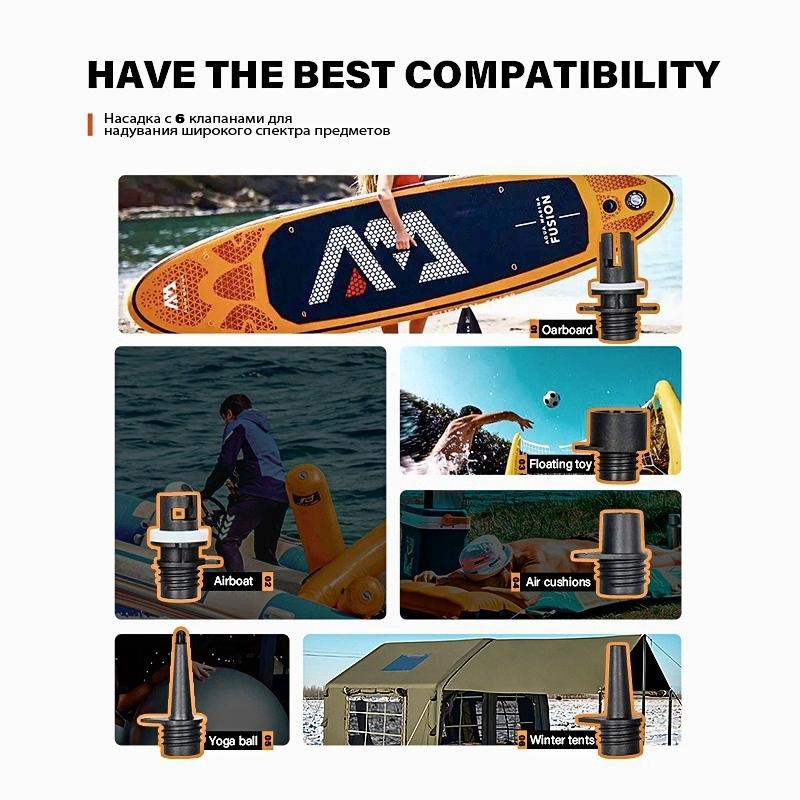 Насос для SUP-доски Надувная лодка-каяк из ПВХ с аккумулятором, 20 PSI, аксессуары для серфинга, кайта, матраса, палатки, матраса