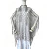 2pcs Tassel Shawl Shawl and Scarf Set Hollowed Out Fringed Cape Summer Sun Shawl  for Swimming