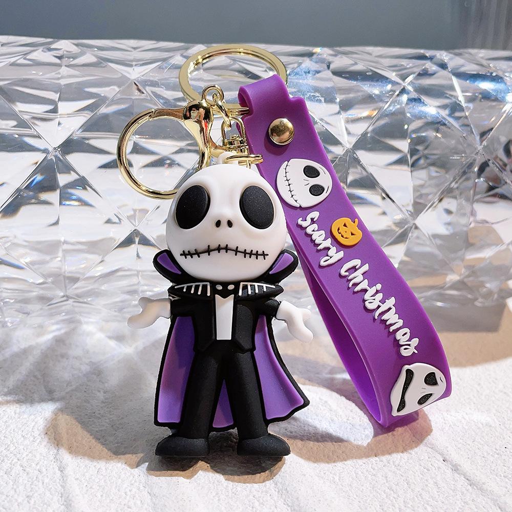 New The Nightmare Before Christmas Keychain Bag Pendant Jack Skellington Sally Action Figures Keyring