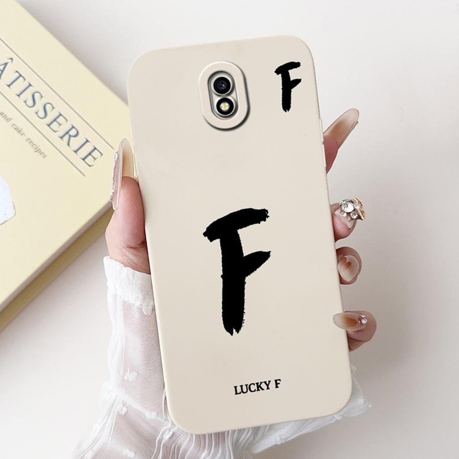 For Samsung Galaxy J7 2017 Case J730F Cover Lucky Letters Soft Silicone Protective Cover For Samsung J3 J5 Pro 2017 J7Pro Bumper