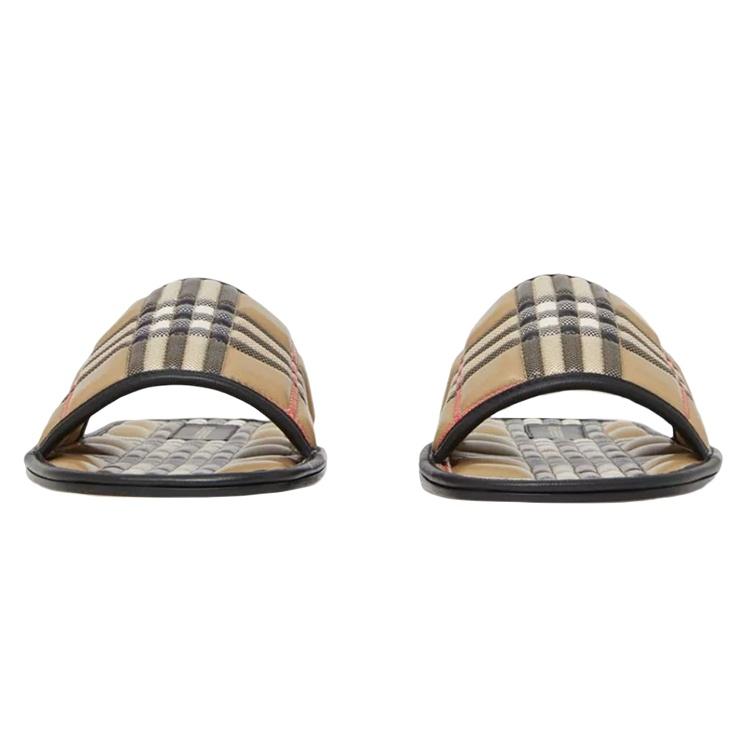Burberry Проверьте стеганые плоские шлепанцы женские 80565871