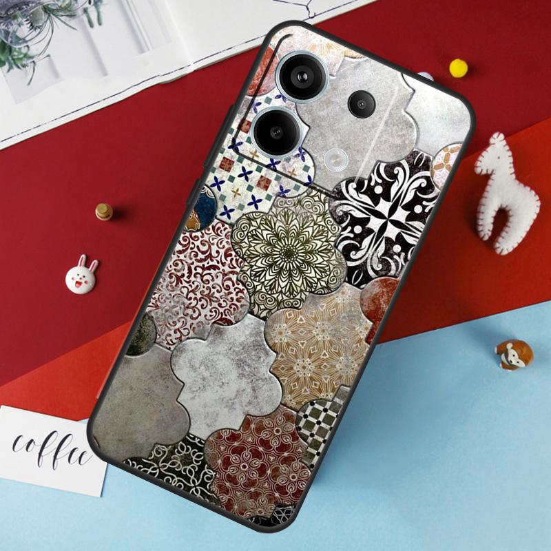 Moroccan Pattern Case for Xiaomi Redmi Note 13 12 10 8 9 11 Pro 12S 10S 11S Redmi 13C 10A 10C 9C 12C Cover