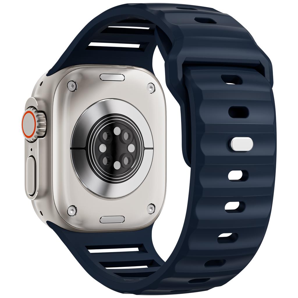 Спортивный силиконовый ремешок для Apple watch Ultra 2 ремешок 49 мм 45 мм 44 мм 42 мм correa smartwatch браслет iwatch Series 9 8 7 6 5 SE