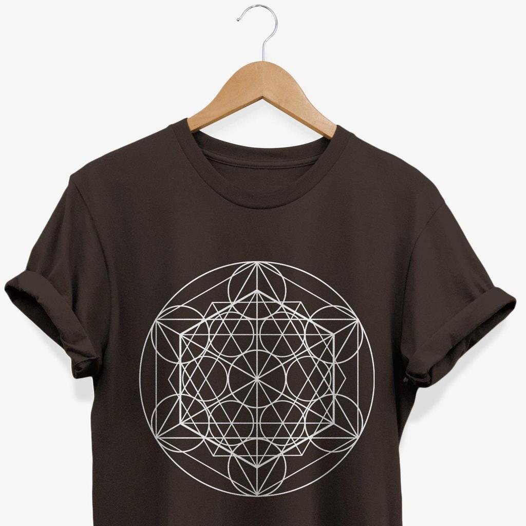 Minimalist Sacred Geometry T-shirt | Geometric Shape Graphic Tee | Artsy Festival Clothing | Psychedelic Gifts