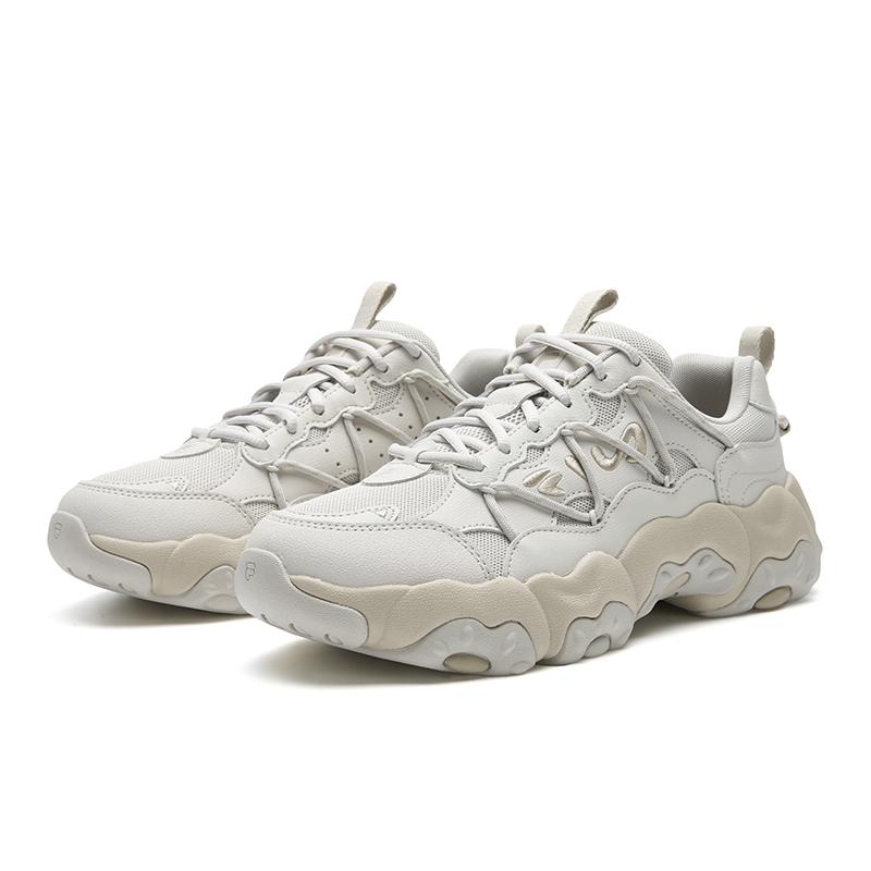 Fila Fluid 6 Южное издание Ретро мода Простые Спортивные Универсальные Удобные Классические Трендовые Личность Женские Кроссовки Бледно-серый F12W542151FMB