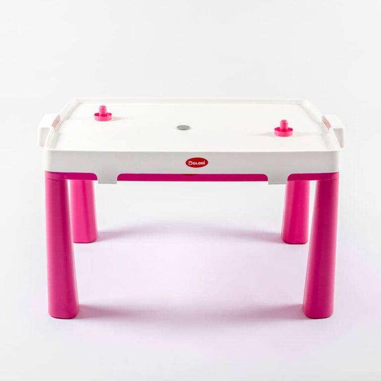 Children's table + air hockey game - pink