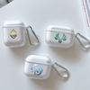 Мягкий чехол для Apple Airpods 2 1 Чехлы для наушников с крючком Милый логотип Genshin Impact Для Airpod Pro 3 Pro2 Прозрачные защитные чехлы